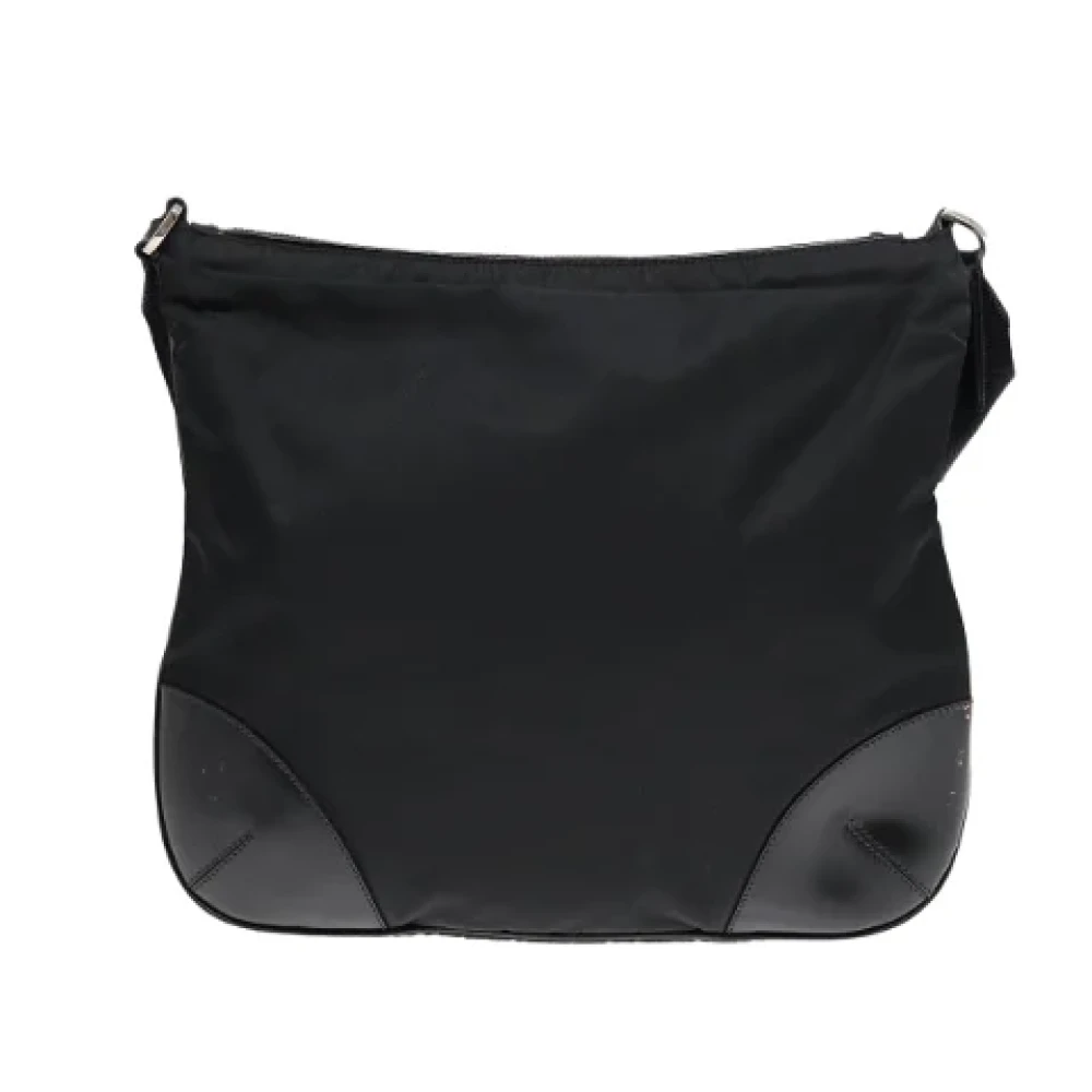 Prada Vintage Pre-owned Nylon shoulder-bags Black Dames