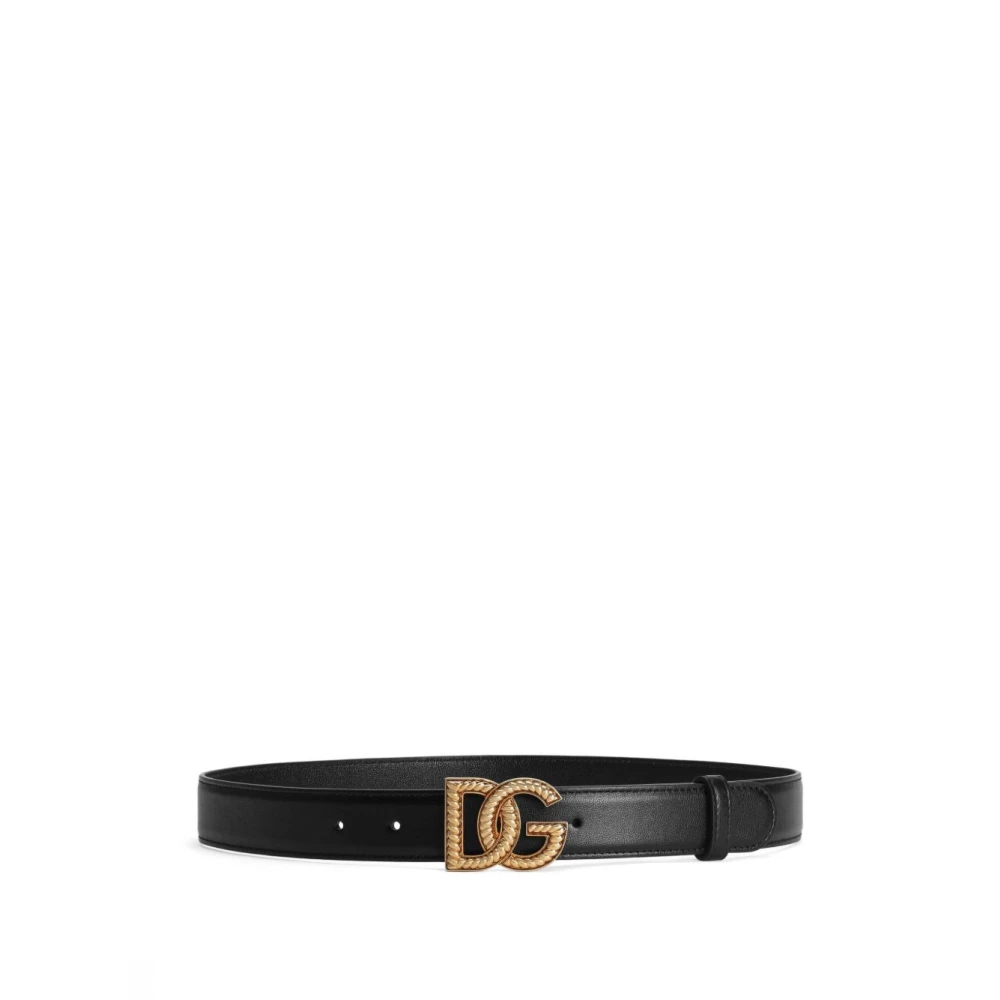 Dolce & Gabbana Women's Black Logo Belt
