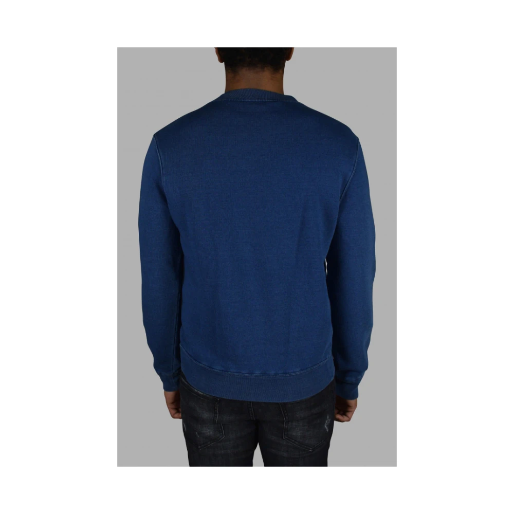 Lanvin Navy Blue Logo Sweatshirt Blue Heren