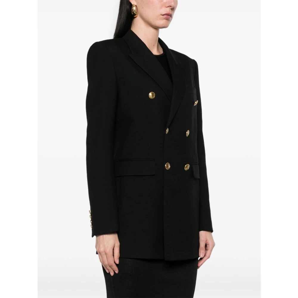 Saint Laurent Zwarte Jassen voor Stijlvolle Look Black Dames