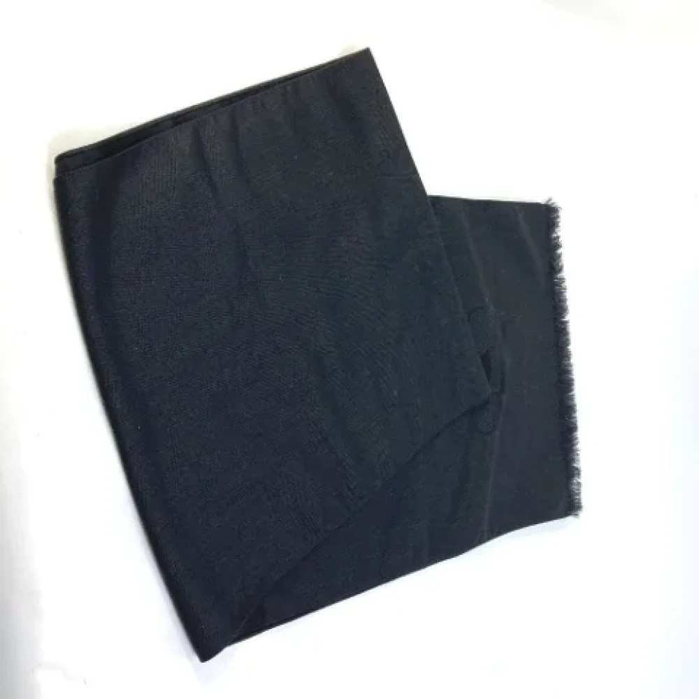 Dior Vintage Pre-owned Wool scarves Black Dames