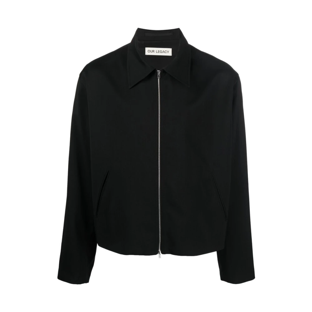 Our Legacy Zwarte Wol Rits Jas Black Heren
