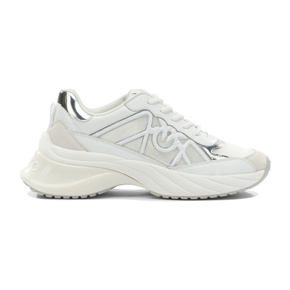 Pinko Logo-applique Sneakers Dames Schoenen Wit