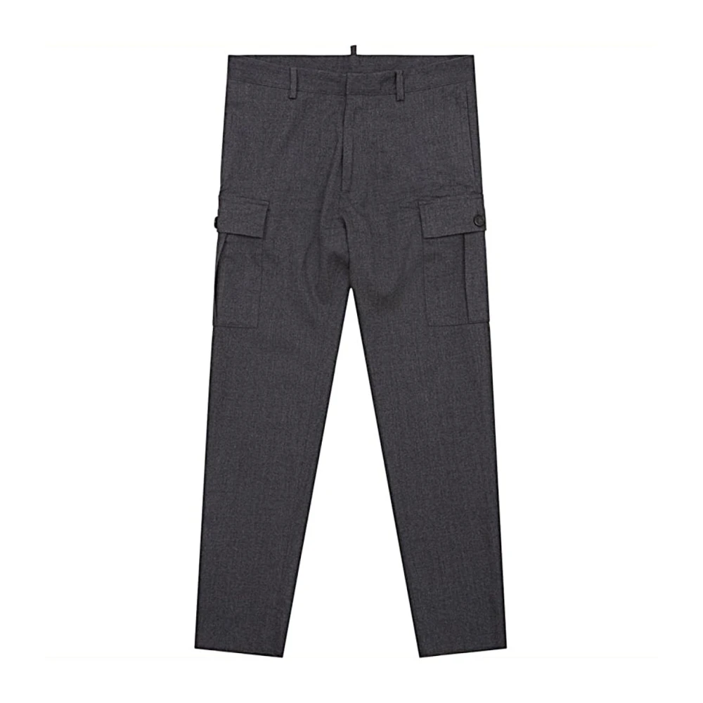Dsquared2 Men's Gray Slim-Fit Trousers, 2XL, Stylish Trousers