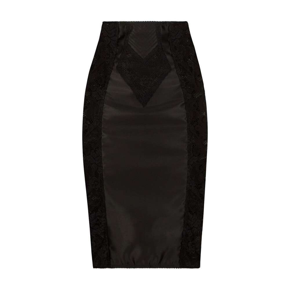 スカート Dolce & Gabbana Pencil longuette skirt Calf-length stretch pencil skirt with gardenia print in
