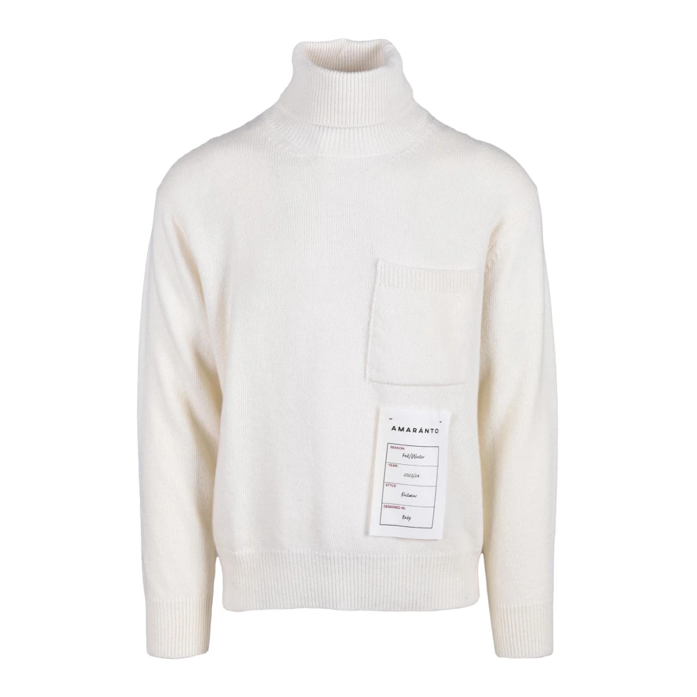 Amaránto Wollen Gebreide Trui White Heren