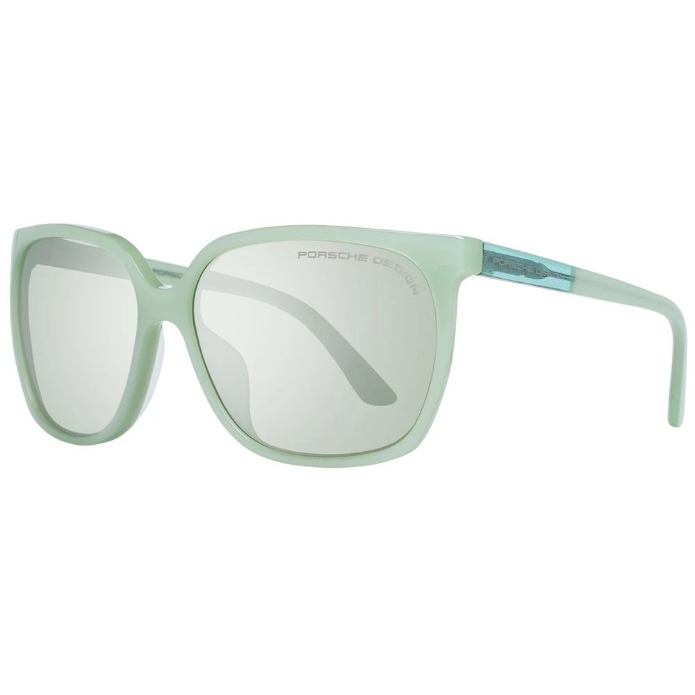 Porsche Design Women's Green Sunglasses Square Mirrored