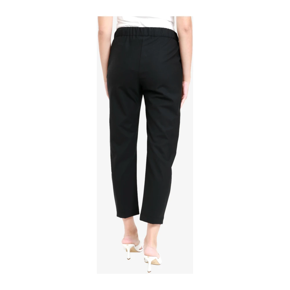 Semicouture Zwarte Wollen Broek Klassieke Stijl Black Dames