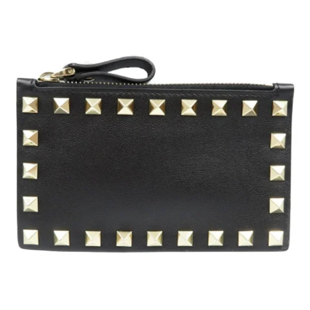 Valentino Vintage Pre-owned Leather wallets Black Dames