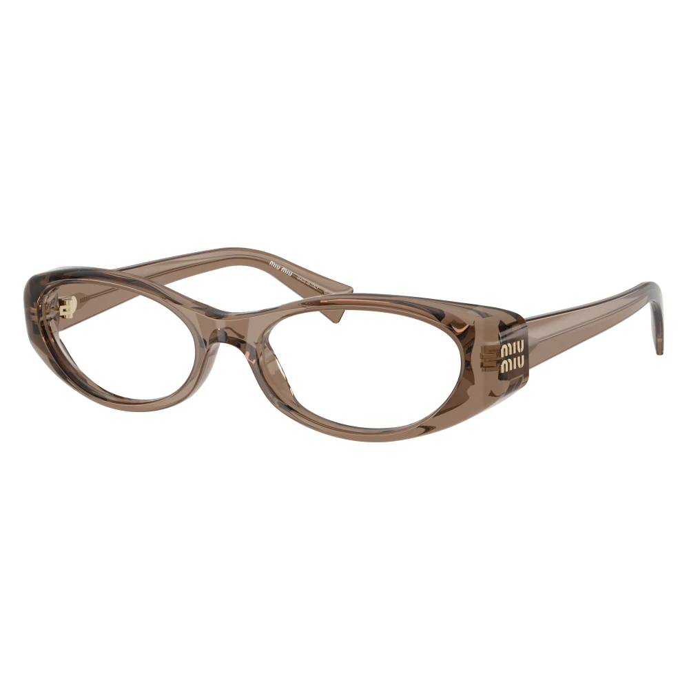 Miu Miu Unisex Brown Oval Optical Frame