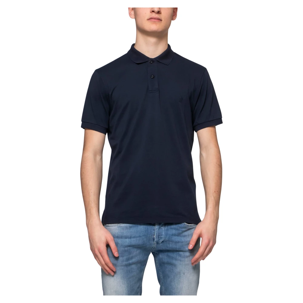 Dondup Men's Blue Polo Shirts, 2XL, Classic Polo Shirt With Embroidered Logo