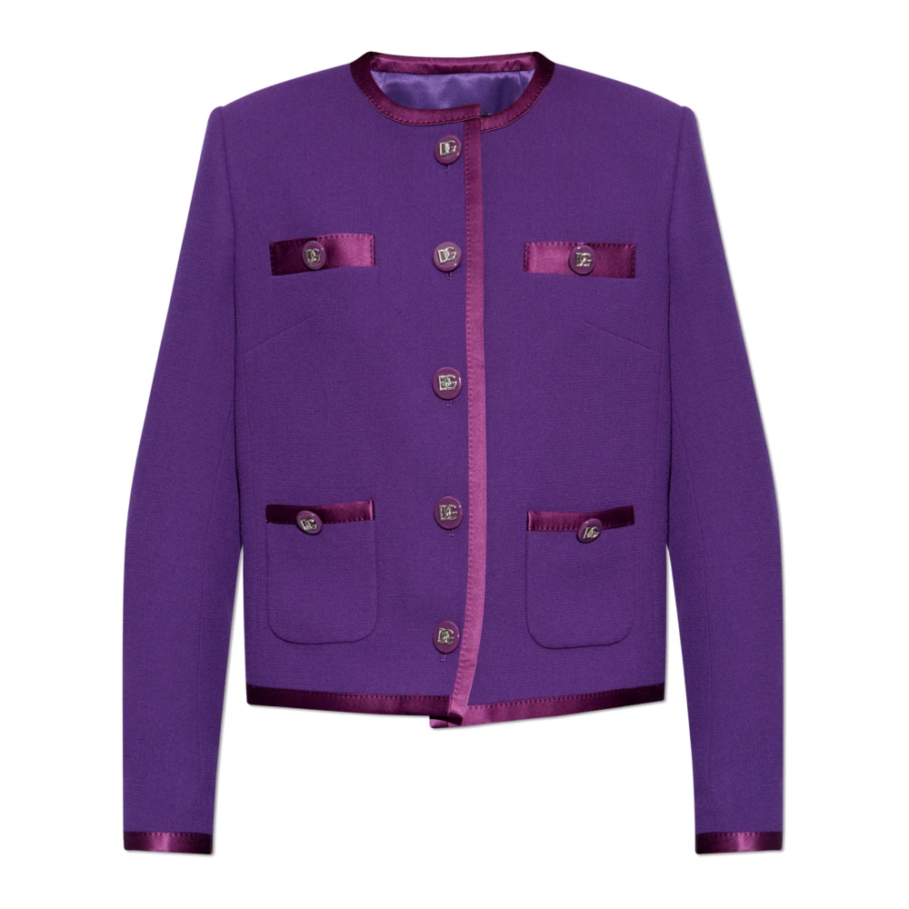 Dolce & Gabbana Paarse Stijlvolle Jassen Purple Dames