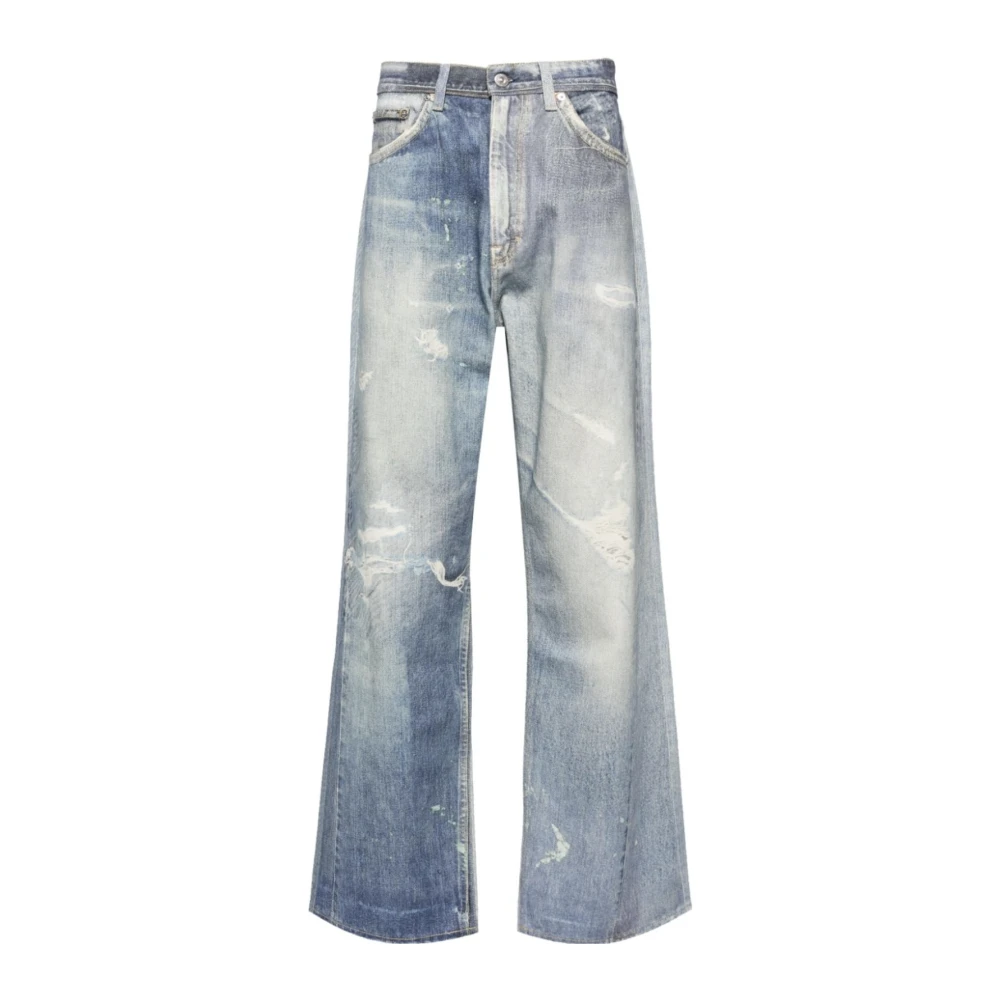 Our Legacy Digital Denim Print Jeans Blue Heren