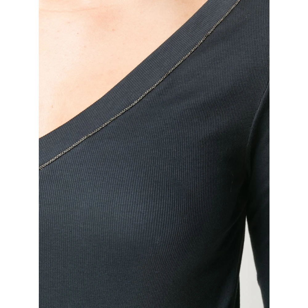 BRUNELLO CUCINELLI Blauwe Sweatshirt Damesmode Aw24 Blue Dames