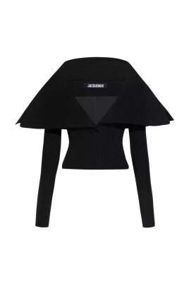 black-oversized-v-neck-jacket
