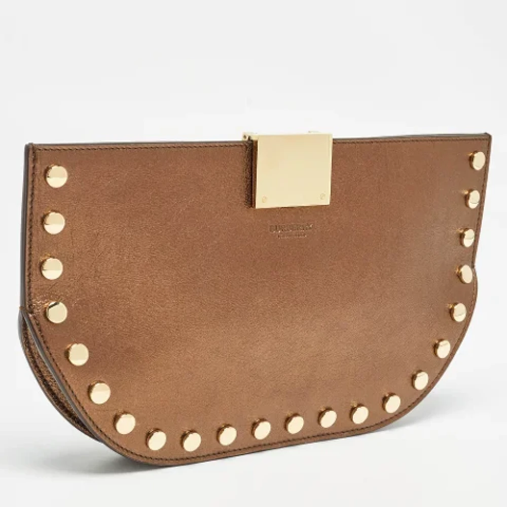 Burberry Vintage Pre-owned Leather clutches Brown Dames