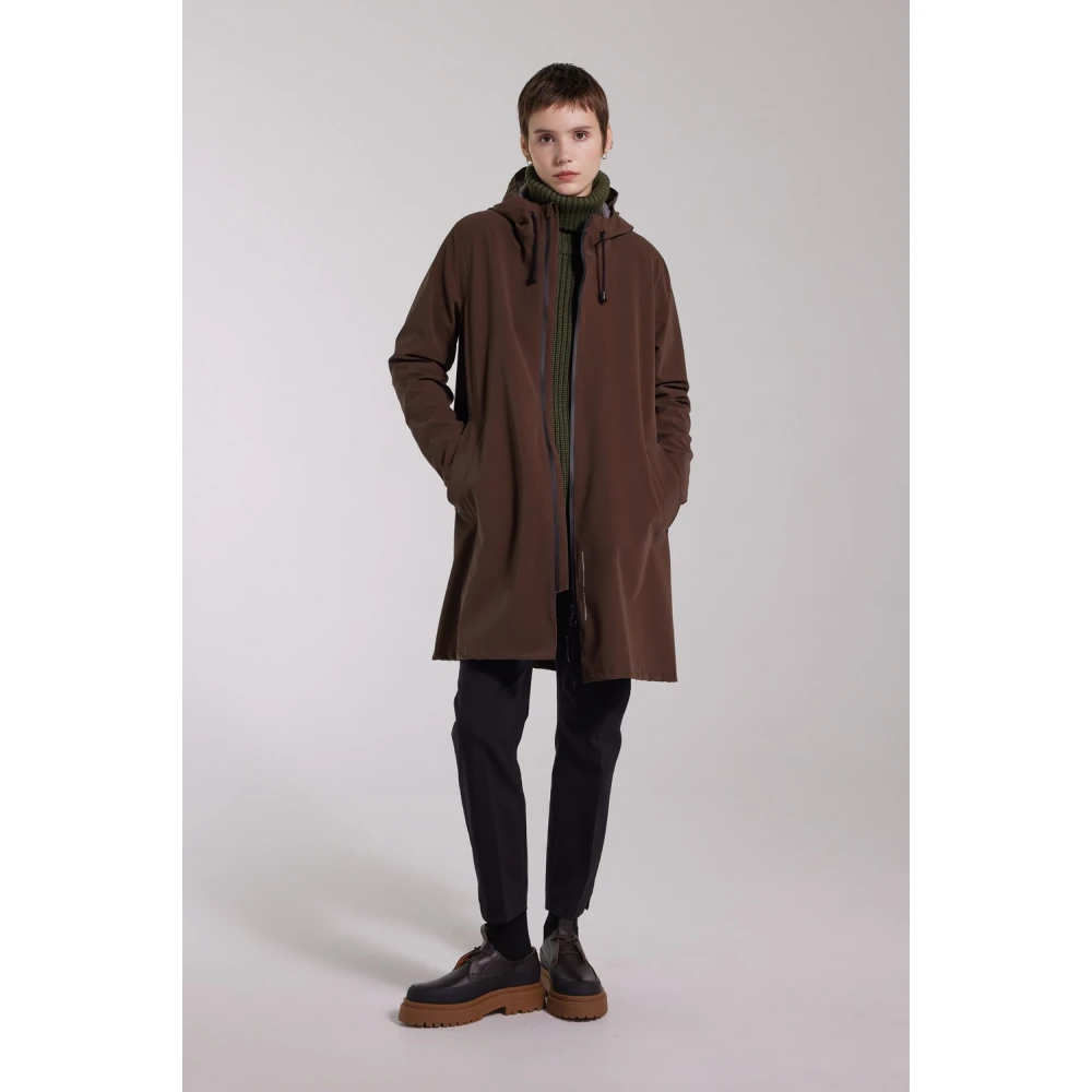 Stutterheim Lichtgewicht Matte Rits Regenjas Brown Dames
