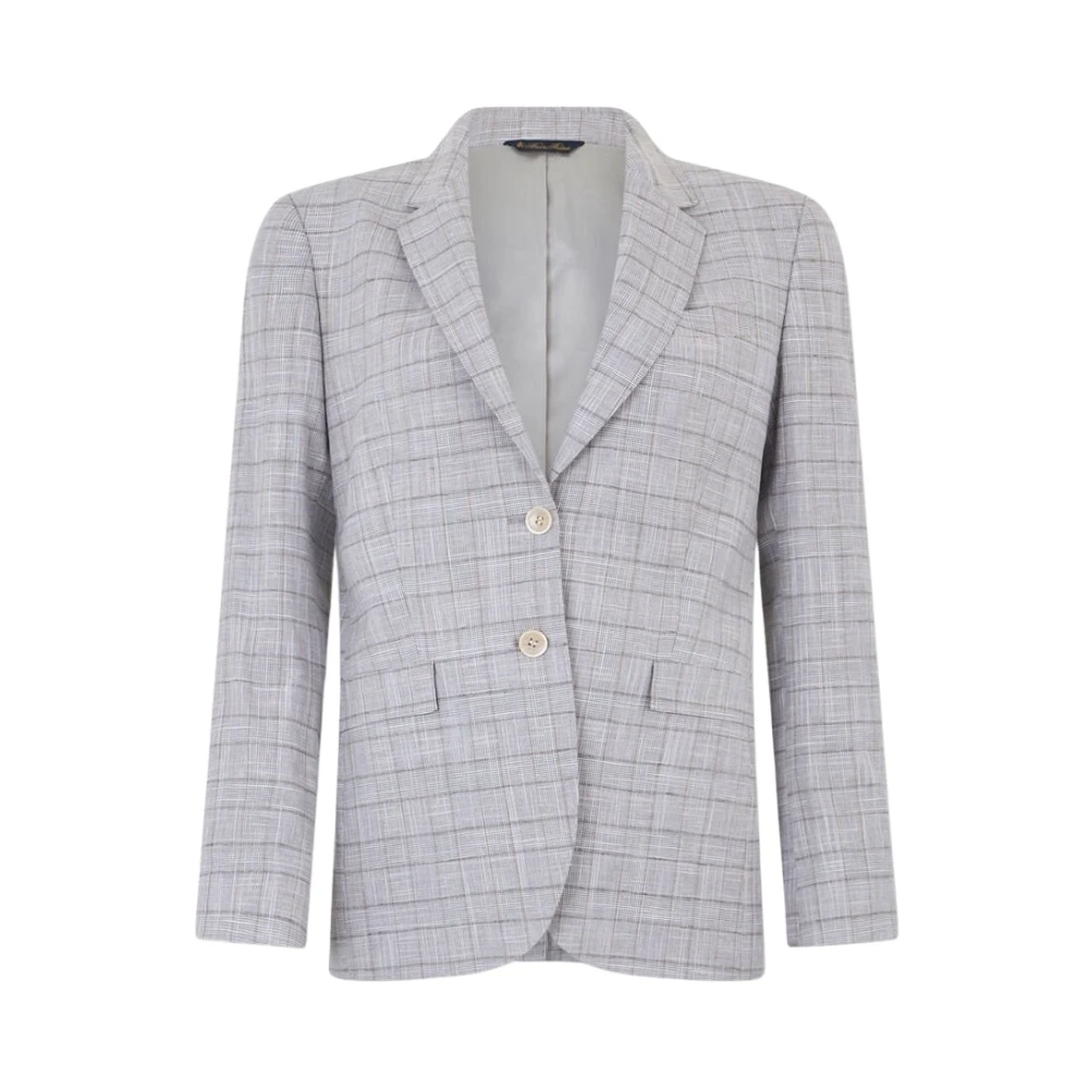 Brooks Brothers Women's Gray Glen Plaid Cotton Blazer - Blazers - S - Jackets
