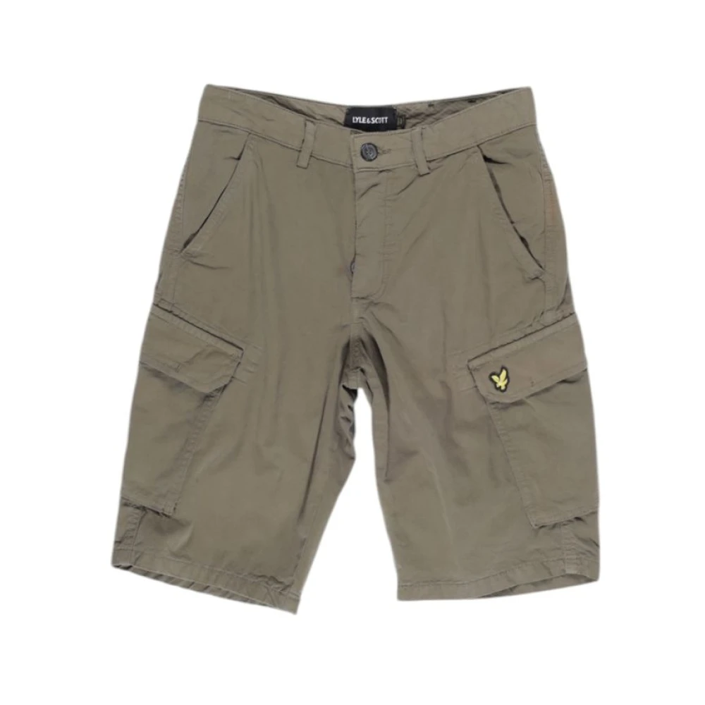 Lyle & Scott Katoenen Bermuda Shorts Herfst Winter Collectie Green Heren