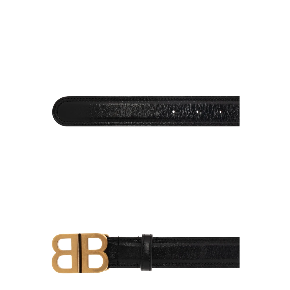 Balenciaga Leren riem Black Dames