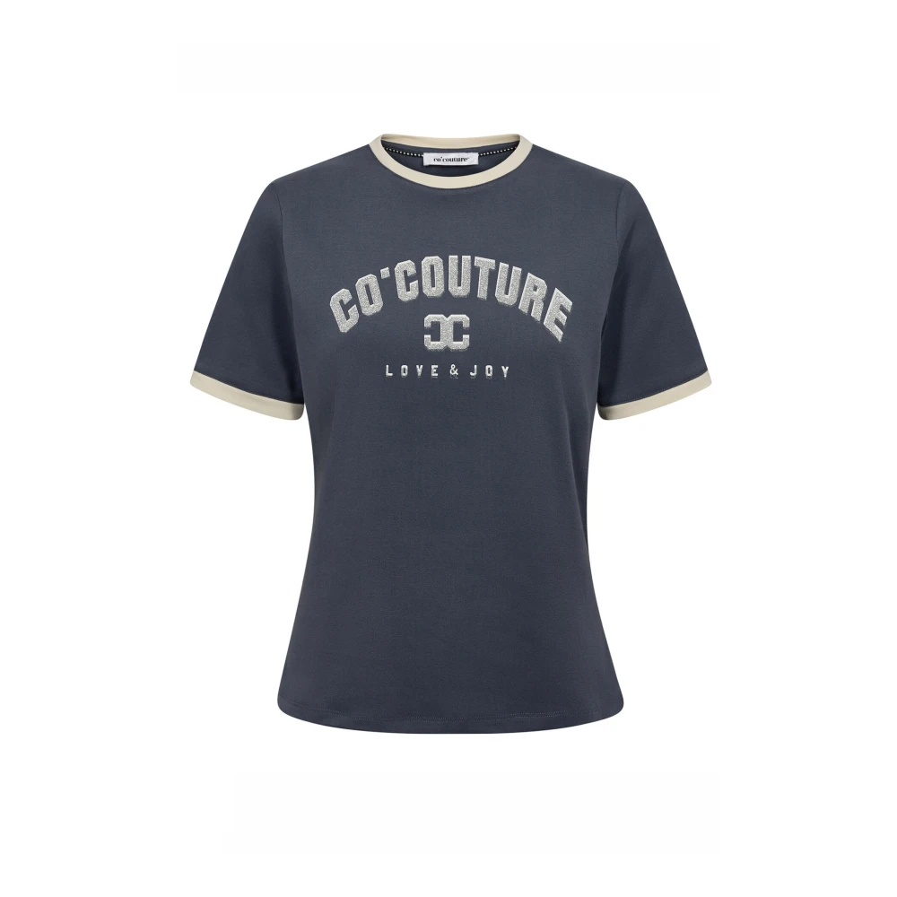 Co'Couture Edgecc Tee Toppe T-Shirts Blue Dames