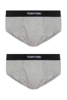 Logo Jacquard Stretch Briefs - 2-pack