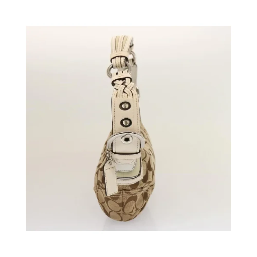 Coach Pre-owned Canvas shoulder-bags Beige Dames