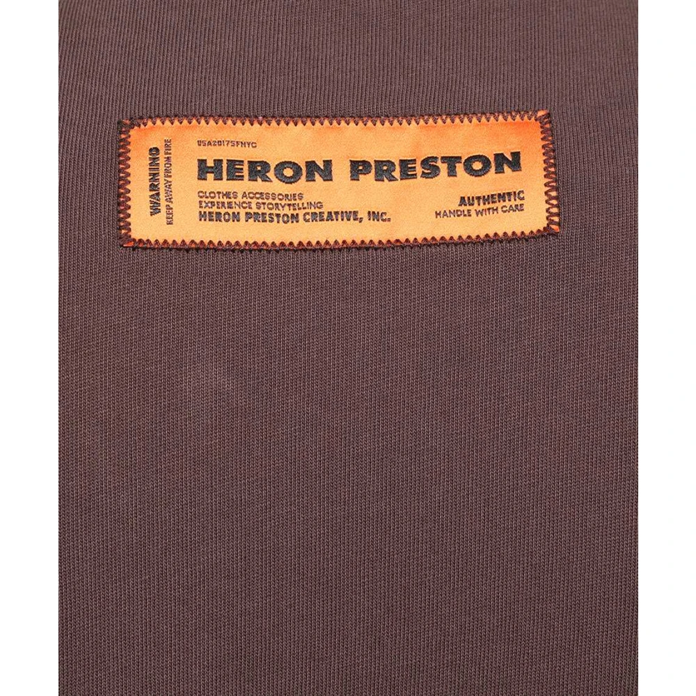 Heron Preston Bedrukt katoenen T-shirt Brown Heren
