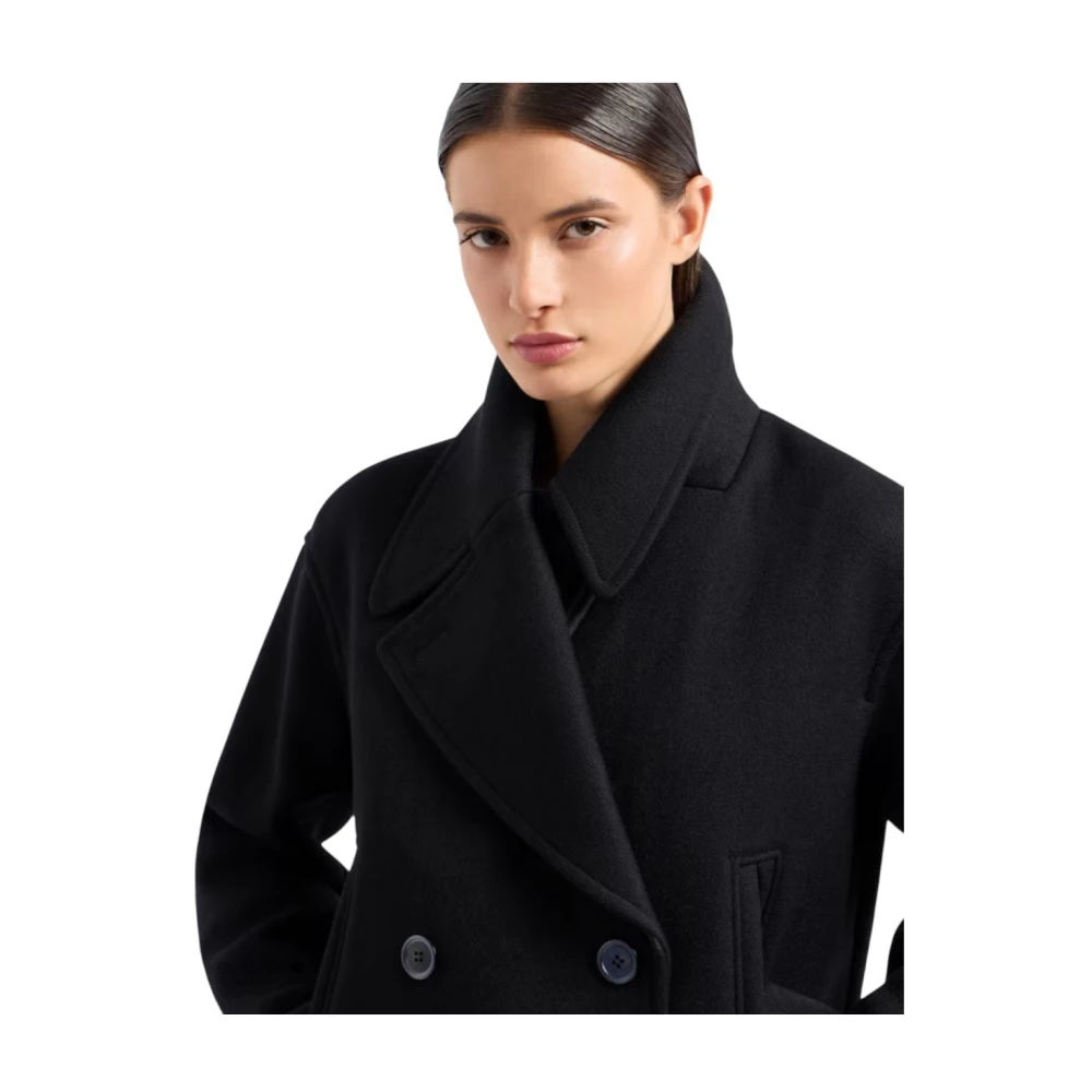 Emporio Armani Korte Jas Black Dames