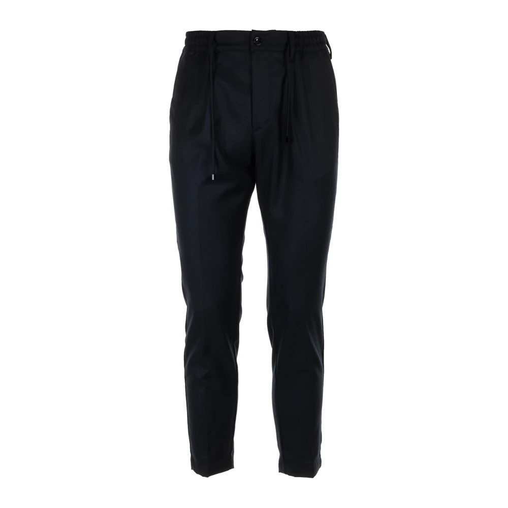 Cruna Blauwe Tapered Gabardine Broek Blue Heren