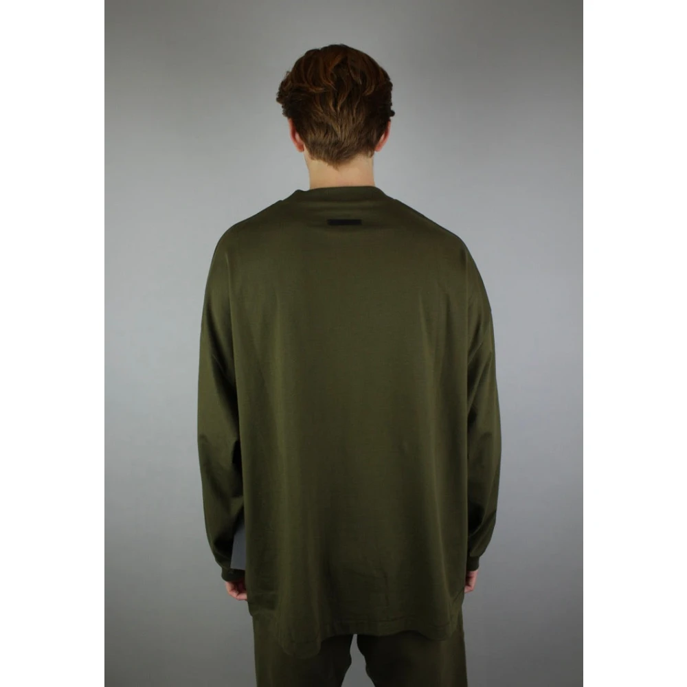 Fear Of God Olijf Langemouw Jersey Tee Green Heren