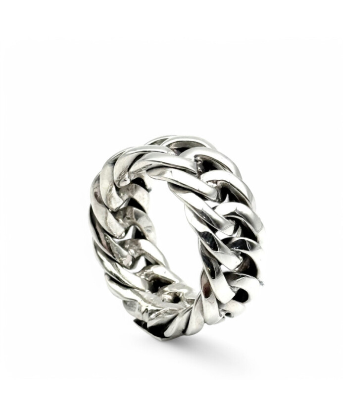 zilveren-gourmette-ketting-ring