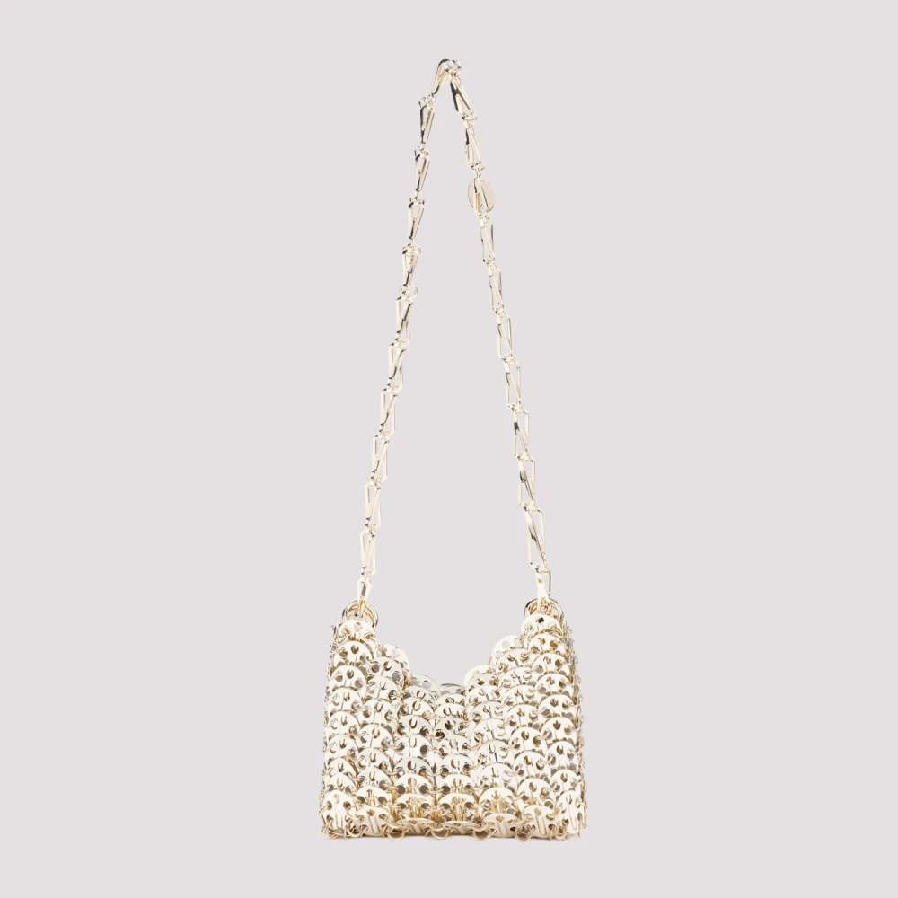 Paco Rabanne Metallic Clutch Aw24 Gray Dames