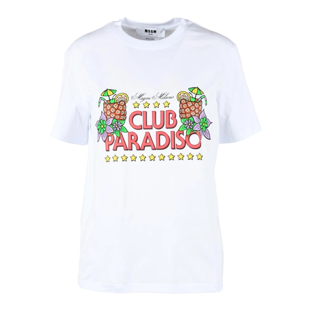 Msgm - Tops > T-Shirts - White - Msgm - Modalova