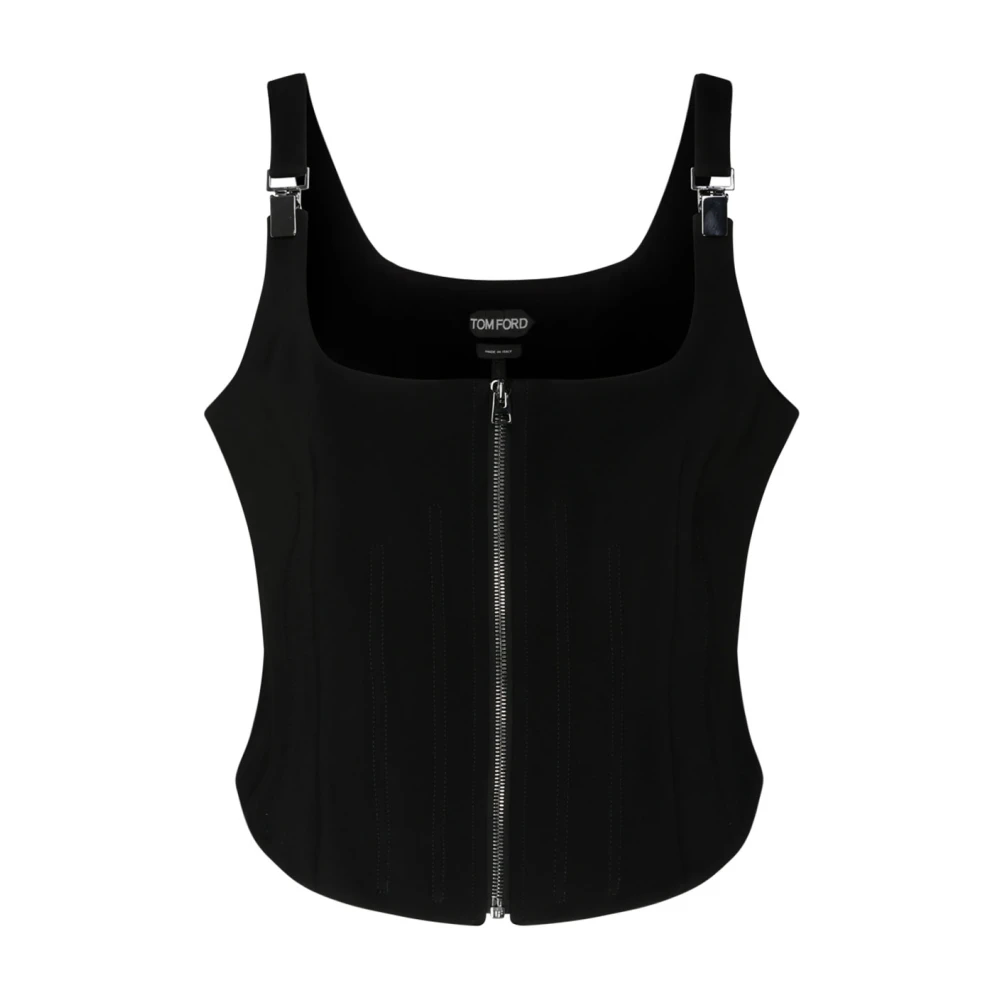 Tom Ford Women's Black Silk Corset Top