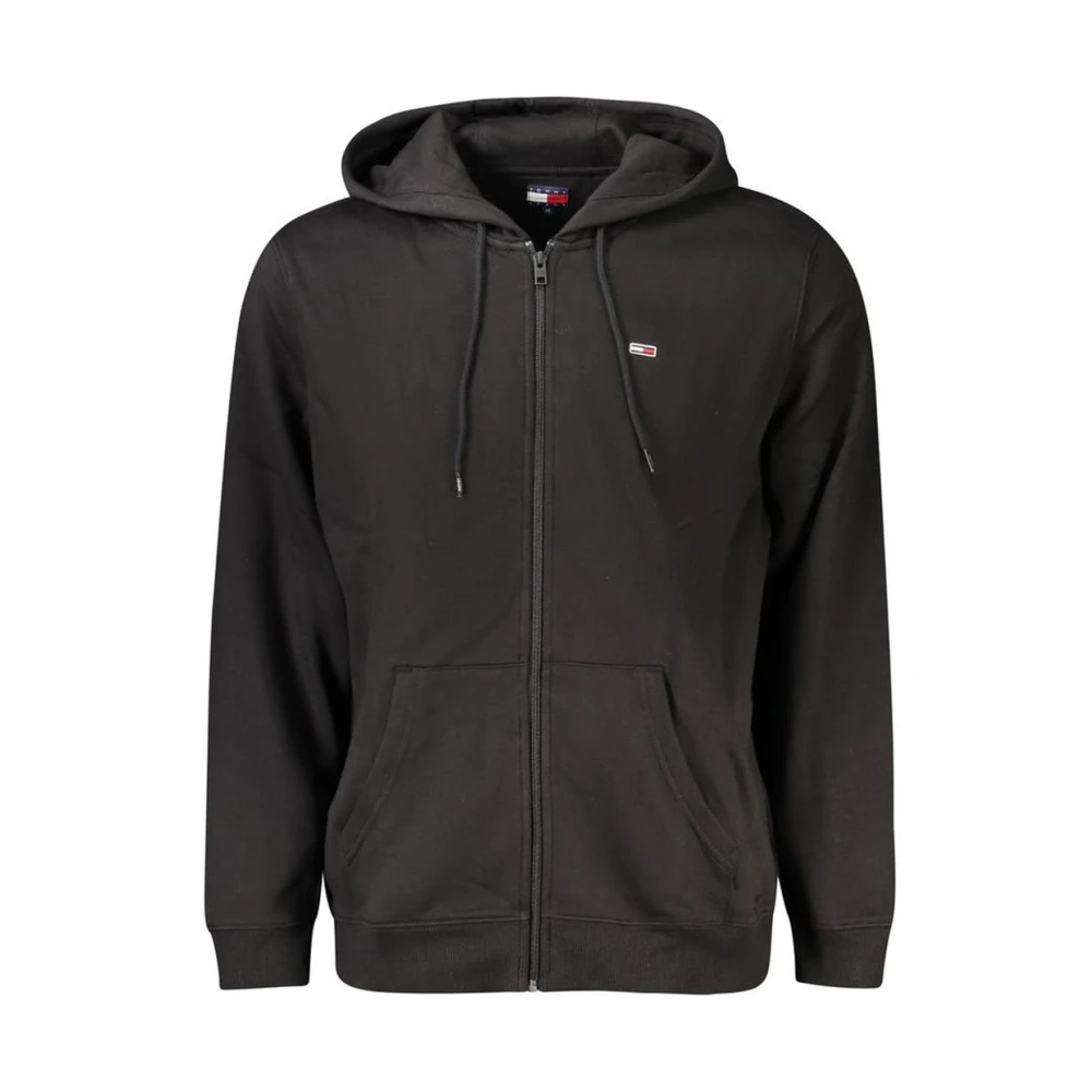 Tommy Hilfiger Klassieke Zwarte Katoenen Crew Neck Sweater Black Heren