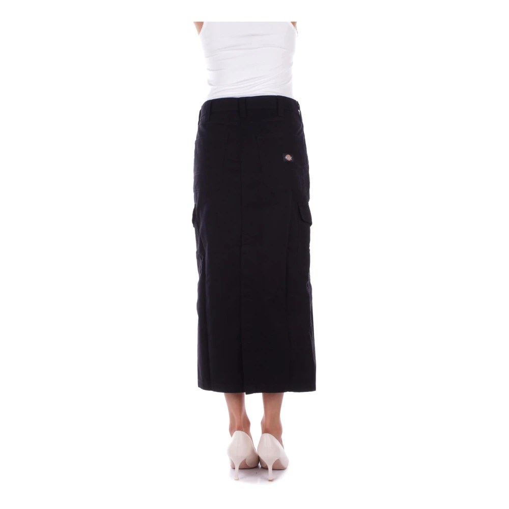 Dickies Zwarte Rok met Rits en Zakken Black Dames