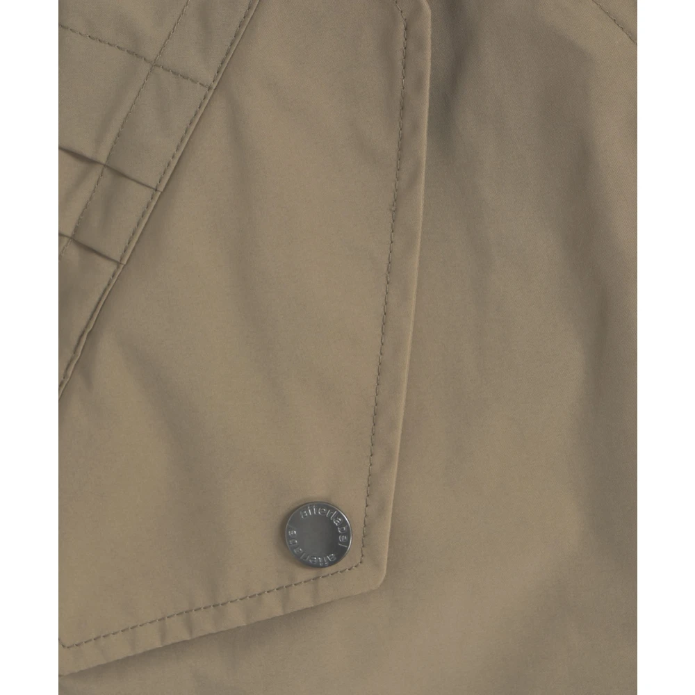 Afterlabel Groene Asymmetrische Jas met Opstaande Kraag Green Dames