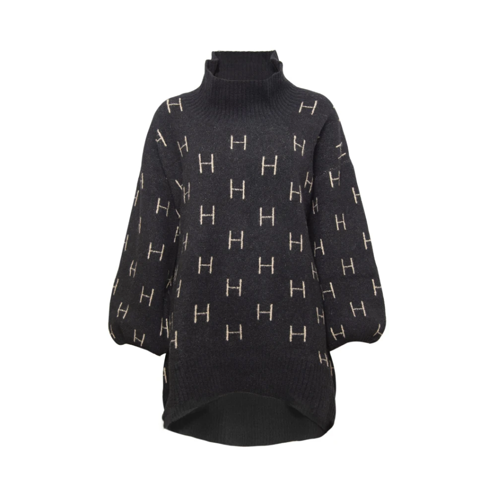 Hést Women's Black Turtlenecks, S/M, Fam Jumper Long