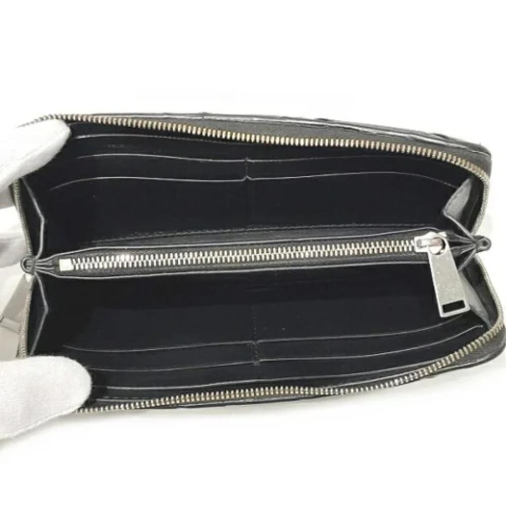 Bottega Veneta Vintage Pre-owned Leather wallets Black Dames