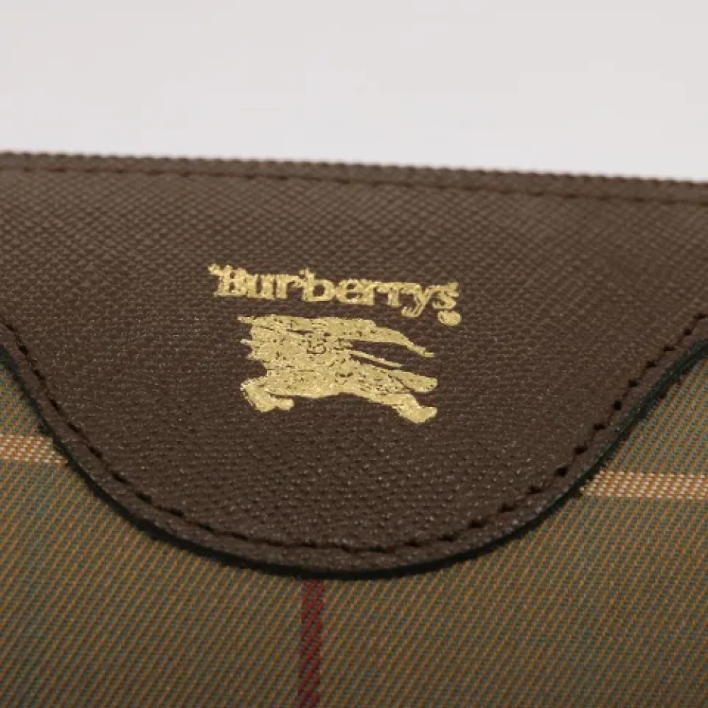 Burberry Vintage Pre-owned Canvas clutches Beige Dames