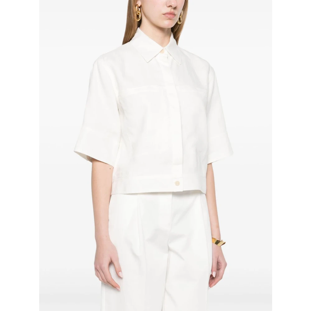 Max Mara Witte Shirt met Knoopsluiting White Dames