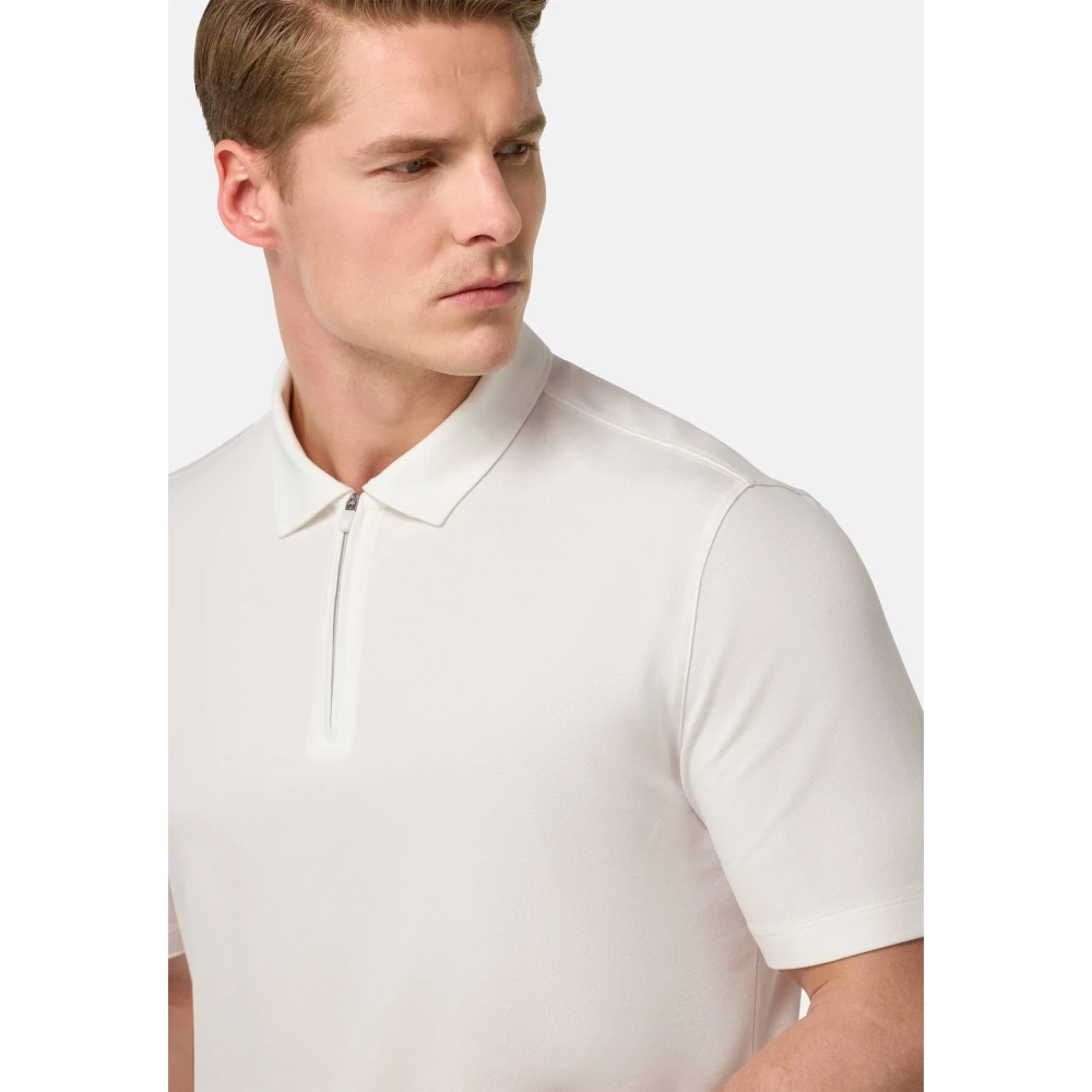 Boggi Milano B Tech S.Cafè High-Performance Piqué Polo Shirt Blue Heren