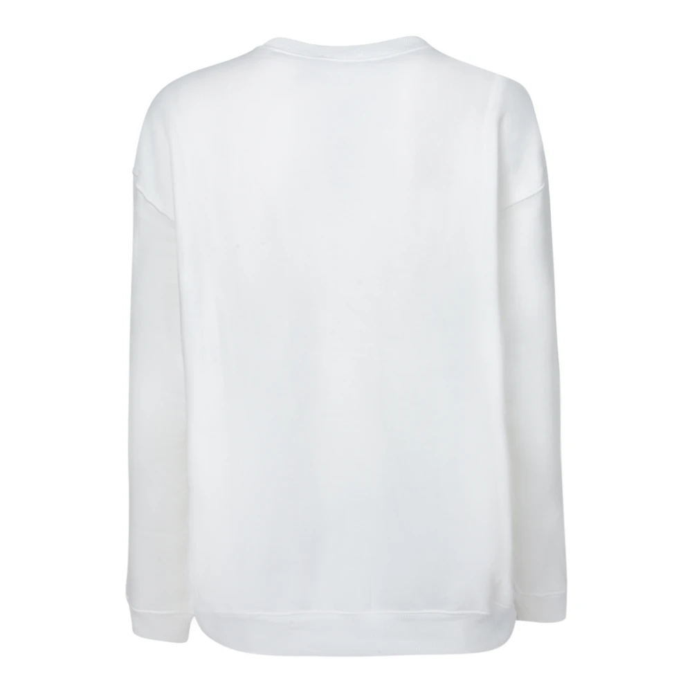 Polo Ralph Lauren Witte Katoenen Sweatshirt met Geborduurd Logo White Dames