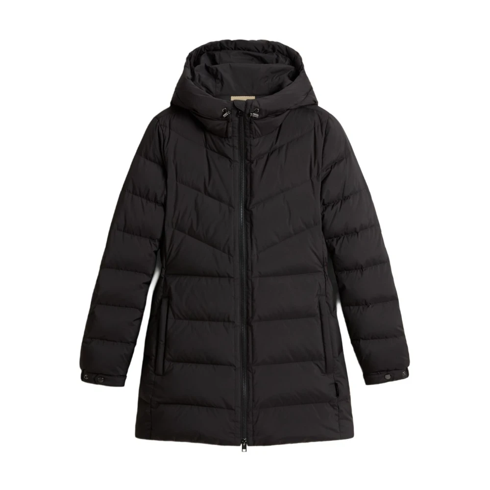 Woolrich Black Winter Jackets, Female, Xl, Jacket For Women Aw25