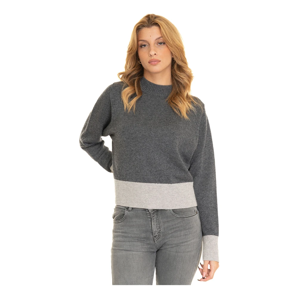 Pennyblack Bicolored wollen coltrui Gray Dames