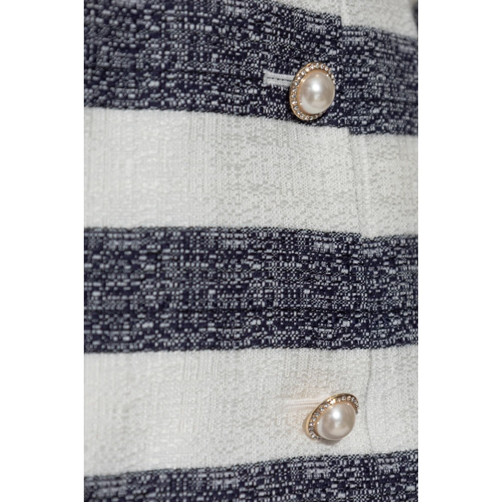 Kate Spade Double-breasted blazer met streepmotief Blue Dames