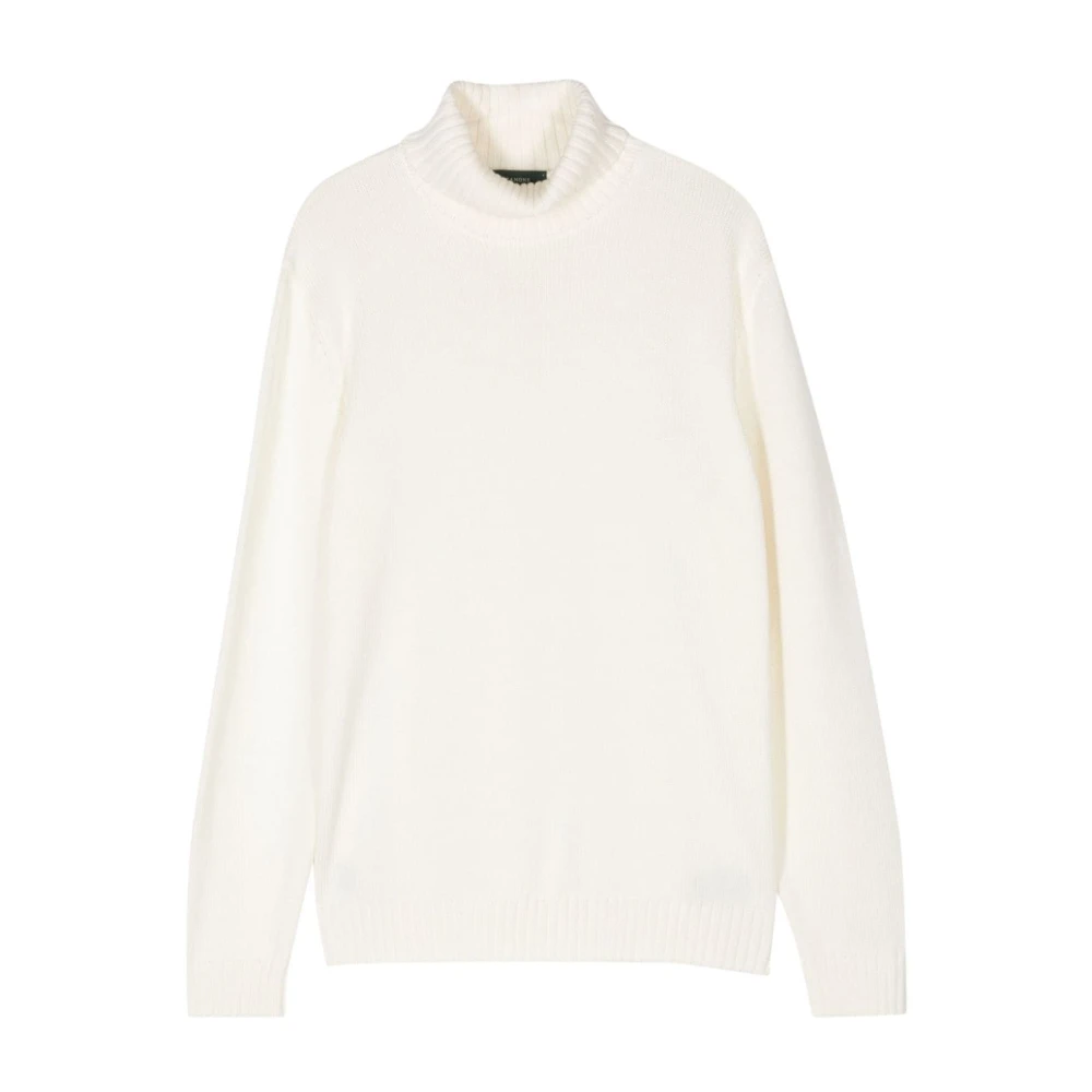 Zanone Ribgebreide Coltrui Sweater White Heren