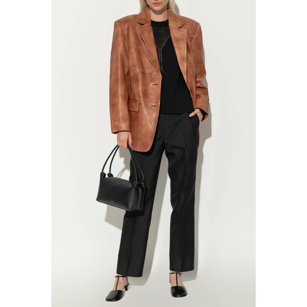 Jil Sander Wollen trui Black Dames