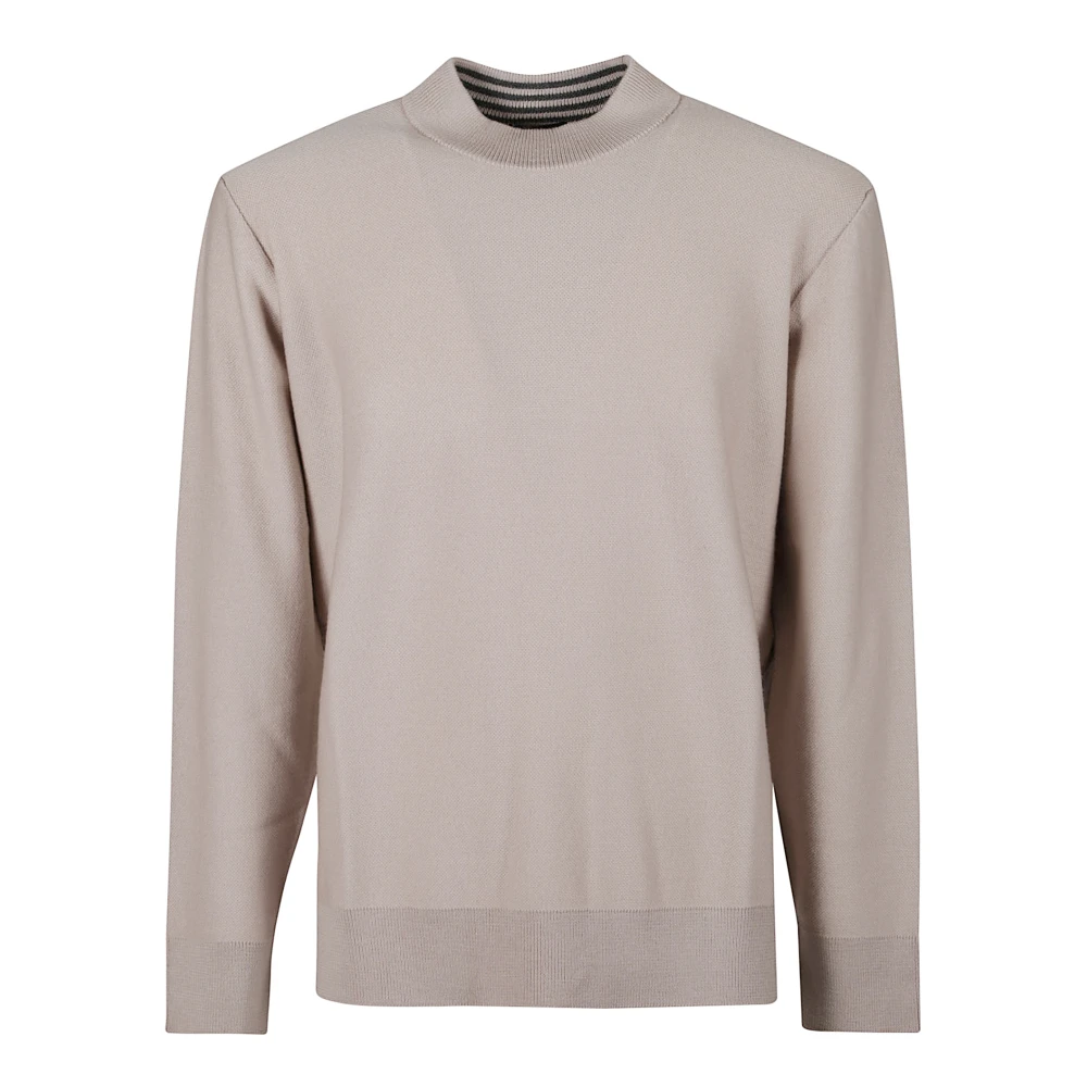 Drumohr Men's Beige Round-Neck Knitwear, M, Round Neck Jumper